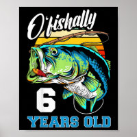 Kinder Ofishally 6 Jahre alter Fischer 6. Geburtst
