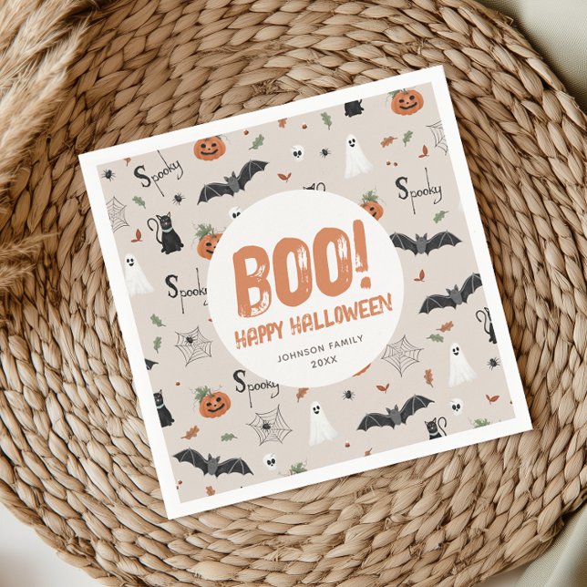 Kinder Oktober Spooky Halloween Fall Boo Serviette (Von Creator hochgeladen)