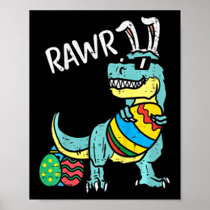 Kinder Ostern Trex Bunny Rawr Kleinkind Jungen Ost Poster