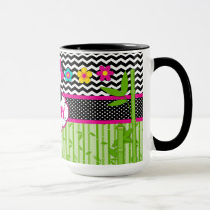 Kinder Panda Bear Monogramm Personalisierter Name Tasse