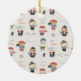 Kinder Party Pirate Keramik Ornament