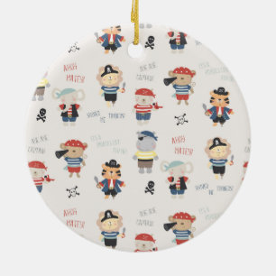 Kinder Party Pirate Keramik Ornament