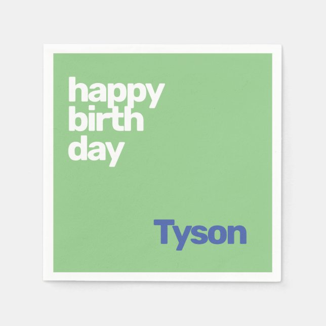 Kinder Party Serviette Glückwunsch Geburtstag ganz (Vorderseite)