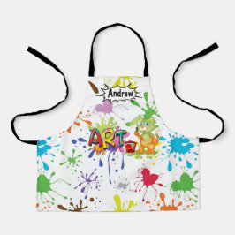Kinder passen Schürze für das Crafting an