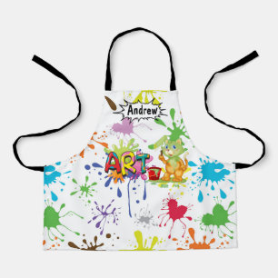Kinder passen Schürze für das Crafting an