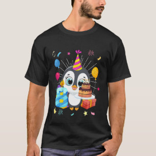 Kinder Penguin Geburtstag 8 Pinguin 8. Geburtstag  T-Shirt