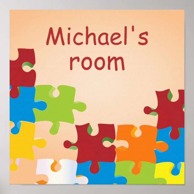 Kinder Personalisiert Name Cool Puzzle Poster (Vorne)