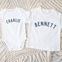 Kinder Personalisiert Name T-Shirt | Dunkelblau