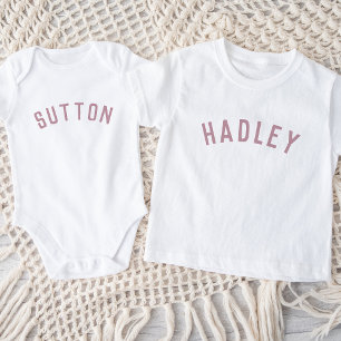 Kinder Personalisiert Name T-Shirt Malvenfarben