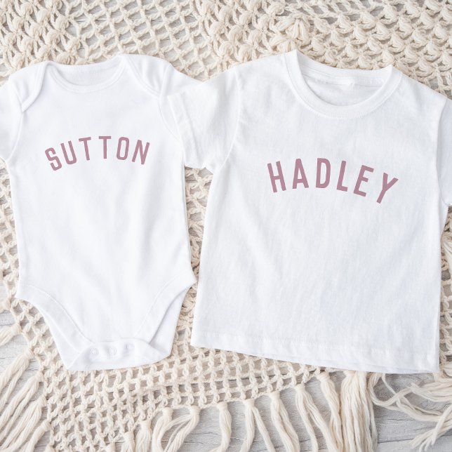 Kinder Personalisiert Name T-Shirt | Malvenfarben Baby Strampler (Von Creator hochgeladen)