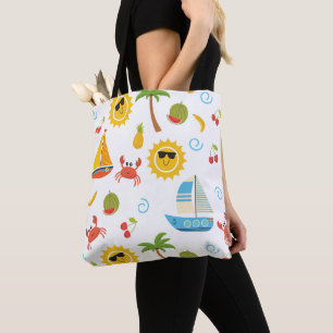 Kinder personalisierter Sommer Sonne Segelboot Str Tasche