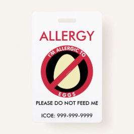 Kinder Personalisiertes Ei Allergie Notfall Ausweis