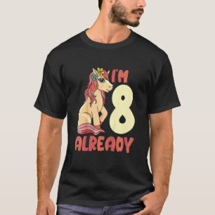 Kinder Pferd Reitsport Ich bin schon 8 Pferde T-Shirt