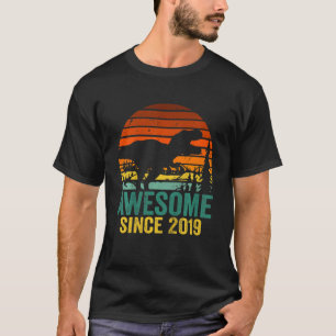 Kinder Phantastisch seit 2019 3. Geburtstag Dinosa T-Shirt