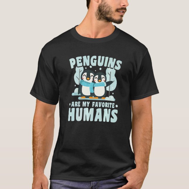 Kinder Pinguine sind meine Lieblingsmenschen Pingu T-Shirt (Vorderseite)