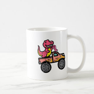 Kinder Pink-Dino-Monster LKW Brustkrebs-Warnung Kaffeetasse