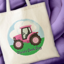 Kinder Pink Farm Traktor Niedlich Girl Personalisi