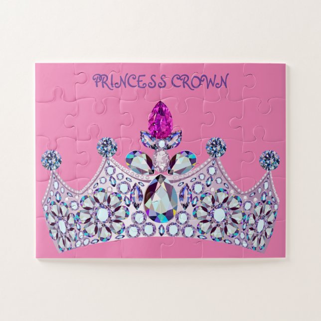 Kinder Pink Prinzessin Königliche Monarchie Krone (Horizontal)