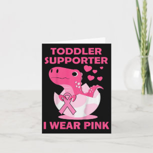 Kinder Pink Ribbon T-rex Brustkrebs Bewusstsein To Karte