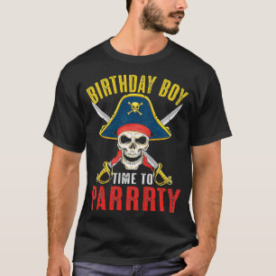 Kinder Pirate Geburtstag Junge Zeit zum Party Capt T-Shirt