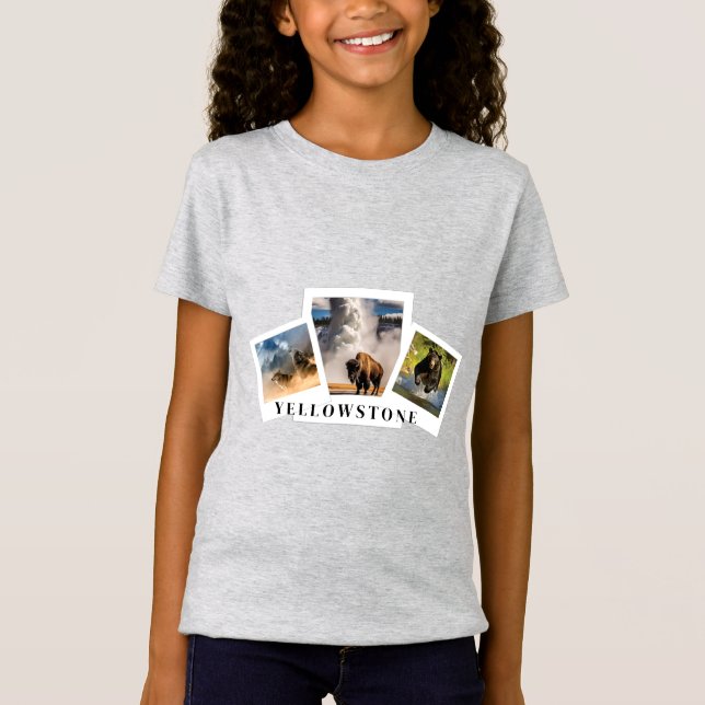 Kinder Polaroid Yellowstone T-Shirt (Vorderseite)