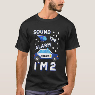 Kinder Polizei Helikopter Sound der Alarm Ich bin  T-Shirt