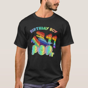 Kinder Pop 11. Geburtstag Junge Dino Gamer T-Shirt