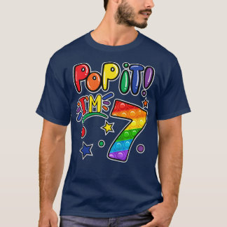Kinder Pop Es 7. Geburtstag Mädchen Jungen 7 Jahre T-Shirt