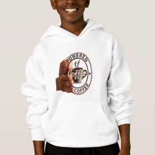 Kinder "Powered By Coffee" Premium Pullover Kapuze