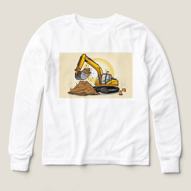  Kinder Pullover – Cooles Bagger Motiv  (Design Vorderseite)