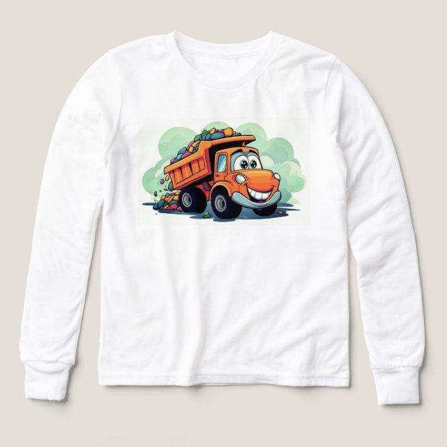 🚧👷‍♂️ Kinder Pullover – Cooles Baustellenauto  (Design Vorderseite)