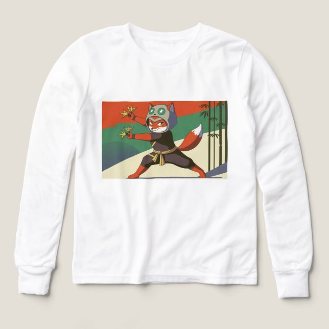 🥷🦊 Kinder Pullover – Ninja Fuchs  (Design Vorderseite)