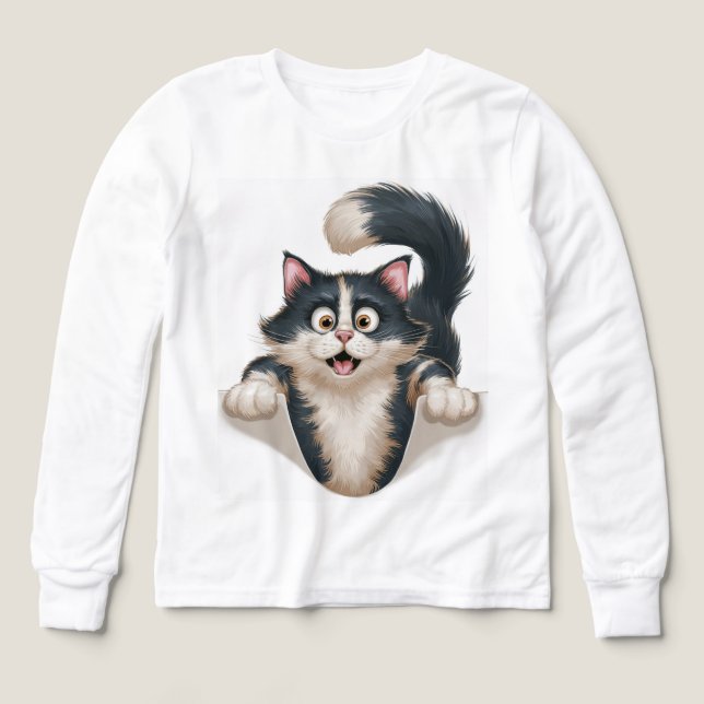 😺 Kinder Pullover – Süße Katze  (Design Vorderseite)
