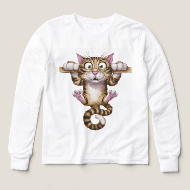 😺 Kinder Pullover – Süße Katze (Design Vorderseite)