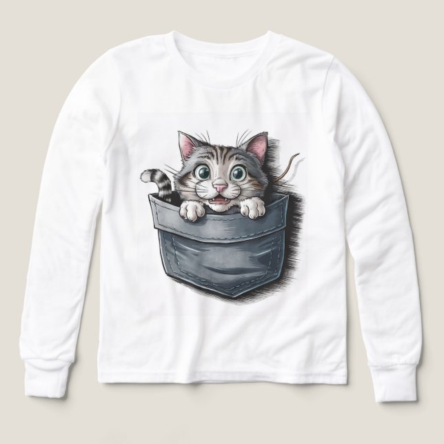  😺 Kinder Pullover – Süße Katze (Design Vorderseite)