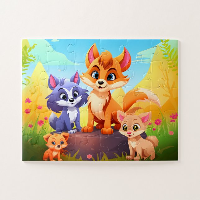 Kinder-Puzzle (Horizontal)