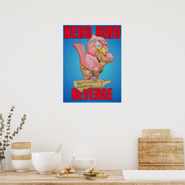 Kinder Rache des Nerd-Vogels Poster (Küche)