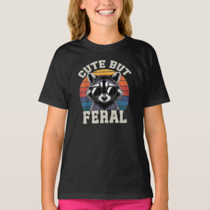 Kinder Racoon T-Shirt Niedlich, aber Feral