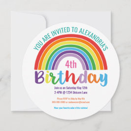 Kinder Rainbow Birthday Party Hübsche Girls
