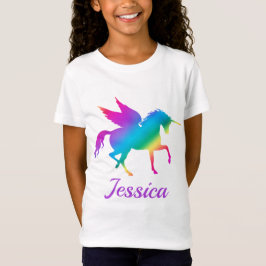 Kinder Rainbow Gradient Unicoron Silhouette T-Shirt