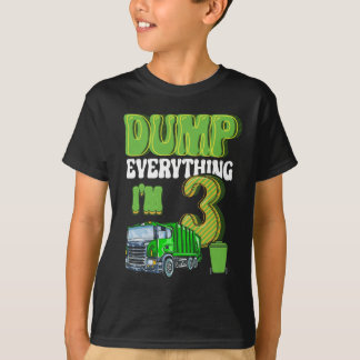 Kinder Recycelnd Müll 3 Jahre alter Müllwagen 3. T-Shirt