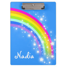 Kinder Regenbogensterne Himmel blau genannt Clipbo