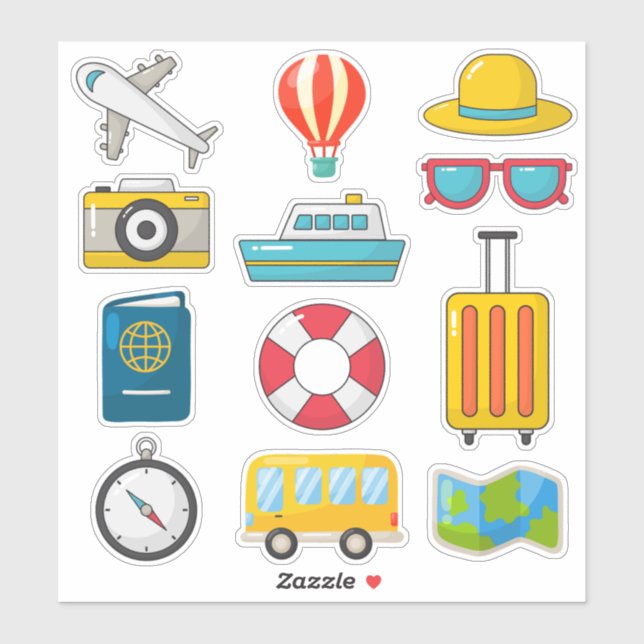 Kinder reisen aufkleber (Blatt)