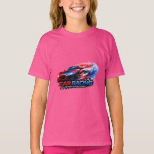 Kinder-Rennwagen-Grafik-T-Shirt – Lustiges Geschwi T-Shirt