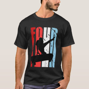 Kinder Retro Farben Jungen 4. Gymnastik Pommel Pfe T-Shirt