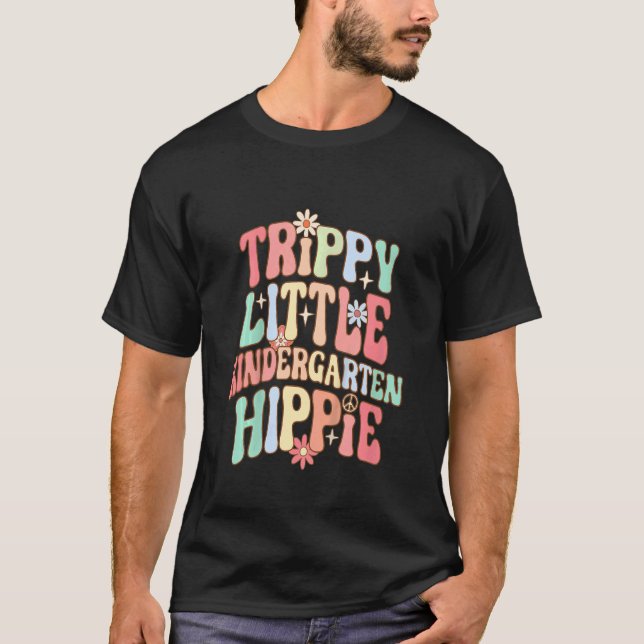 Kinder Retro Kindergarten Trippie Kleine Hippie Ki T-Shirt (Vorderseite)