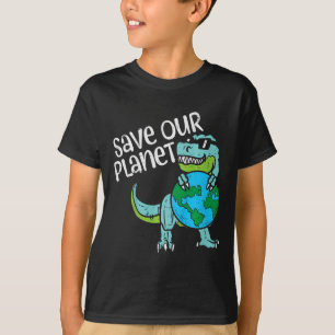 Kinder Rettete unseren Planeten Trex Earth Niedlic T-Shirt