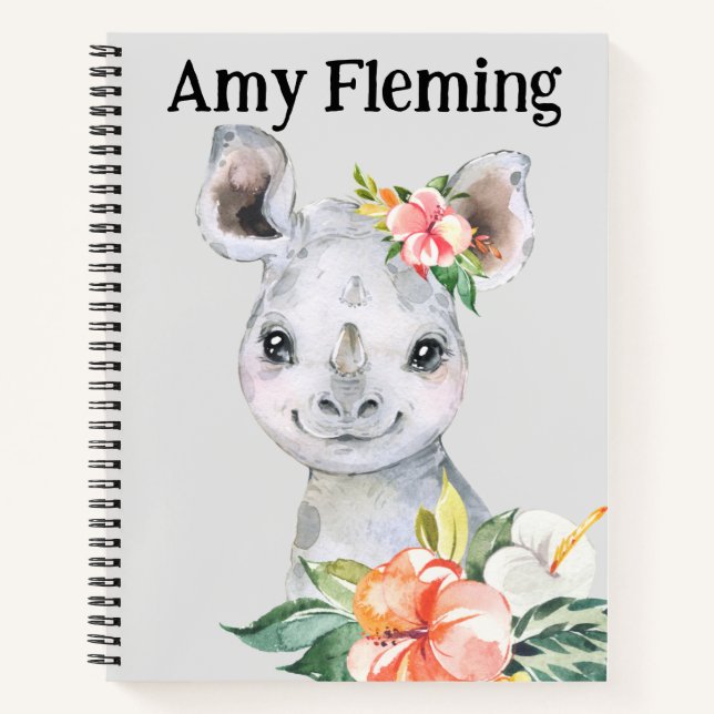 Kinder - Rhinoskizze Notizbuch (Vorderseite)