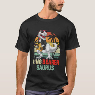 Kinder Ring Bearer Boys Trex Dinosaur Wedding Kids T-Shirt