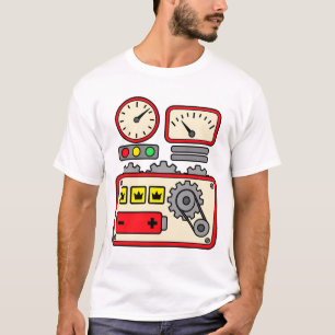 Kinder Roboter Kostüm Steuerzentrale T-Shirt
